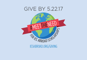 #MeetTheNeed for IES Abroad Scholarships Campaign Image